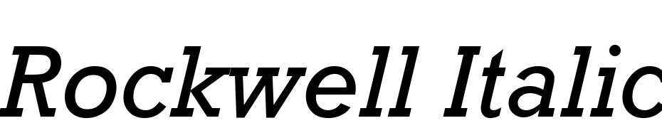 Rockwell Italic Yazı tipi ücretsiz indir